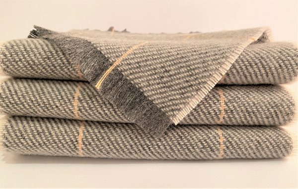 Cushendale Lambswool Country Scarf - Grey - Beautiful Things Textiles