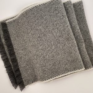 Cushendale Lambswool Hunter Scarf - Grey - Beautiful Things Textiles