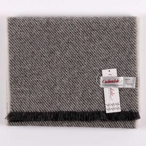 Cushendale Lambswool Hunter Scarf - Grey - Beautiful Things Textiles